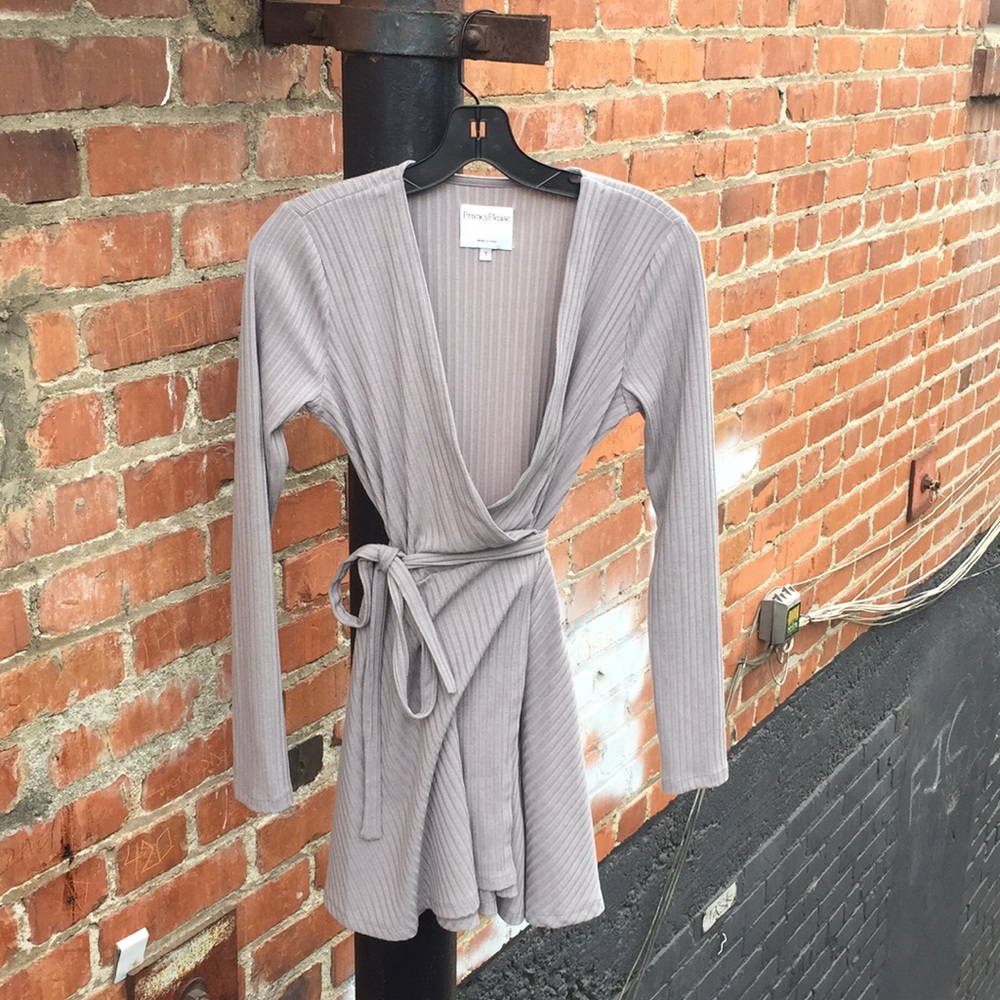 Privacy please A-line wrap dress